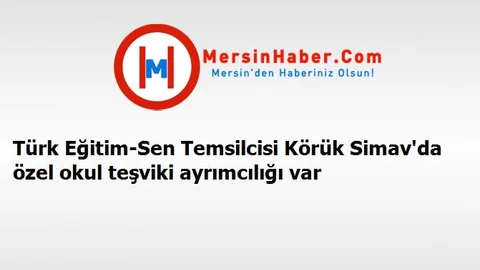 Türk Eğitim-Sen Temsilcisi Körük Simav'da özel okul teşviki ayrımcılığı var
