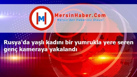 Rusya'da yaşlı kadını bir yumrukla yere seren genç kameraya yakalandı