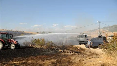 İtfaiye yetersiz kalınca TOMA yetişti