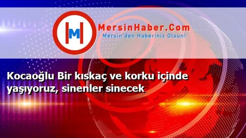 Kocaoğlu Bir kıskaç ve korku içinde yaşıyoruz, sinenler sinecek