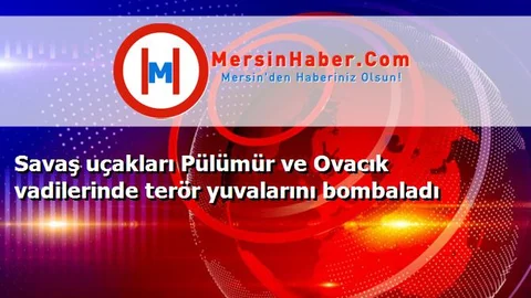 Savaş uçakları Pülümür ve Ovacık vadilerinde terör yuvalarını bombaladı