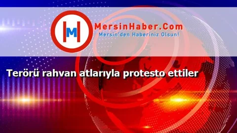 Terörü rahvan atlarıyla protesto ettiler