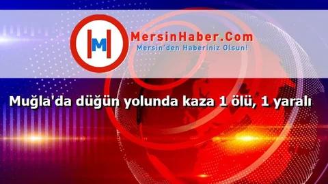 Muğla'da düğün yolunda kaza 1 ölü, 1 yaralı