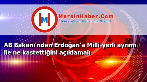 AB Bakanı'ndan Erdoğan'a Milli-yerli ayrımı ile ne kastettiğini açıklamalı