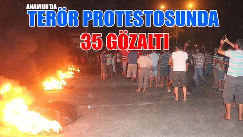 Anamur'da İzinsiz Gösteriye 35 Gözaltı