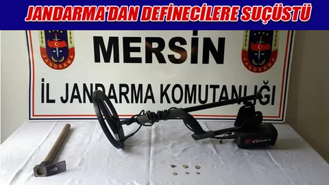 Jandarma Ekiplerinin Yaptığı Operasyonda 2 Defineciyi Suçüstü Yakalandı