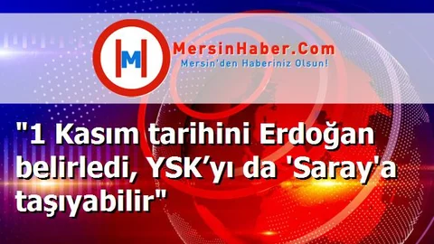 "1 Kasım tarihini Erdoğan belirledi, YSK’yı da 'Saray'a taşıyabilir"