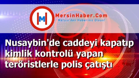 Nusaybin'de caddeyi kapatıp kimlik kontrolü yapan teröristlerle polis çatıştı