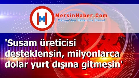 'Susam üreticisi desteklensin, milyonlarca dolar yurt dışına gitmesin'