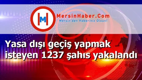 Yasa dışı geçiş yapmak isteyen 1237 şahıs yakalandı