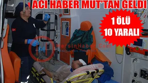 Mut'ta 2 Otomobil Kafa Kafaya Çarpıştı