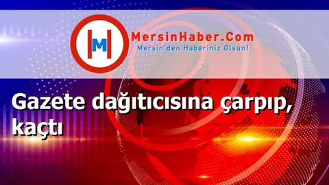 Gazete dağıtıcısına çarpıp, kaçtı