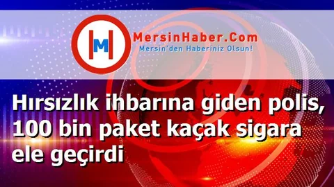 Hırsızlık ihbarına giden polis, 100 bin paket kaçak sigara ele geçirdi