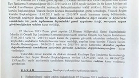 YSK, sandık taşımayı 7 Haziran’da veto etmiş