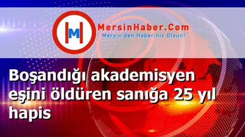 Boşandığı akademisyen eşini öldüren sanığa 25 yıl hapis