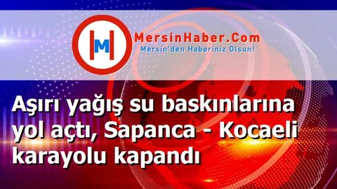 Aşırı yağış su baskınlarına yol açtı, Sapanca - Kocaeli karayolu kapandı