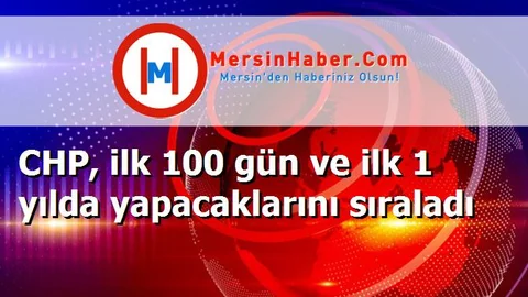 CHP, ilk 100 gün ve ilk 1 yılda yapacaklarını sıraladı