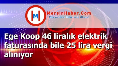 Ege Koop 46 liralık elektrik faturasında bile 25 lira vergi alınıyor