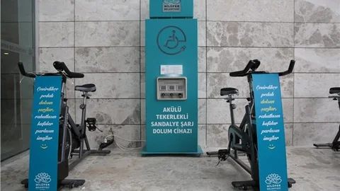 Nilüfer’de pedallar döndükçe telefon şarjları doluyor