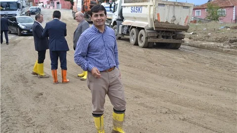 Şiddetli yağış sonrası hasar tespit çalışması yapılıyor