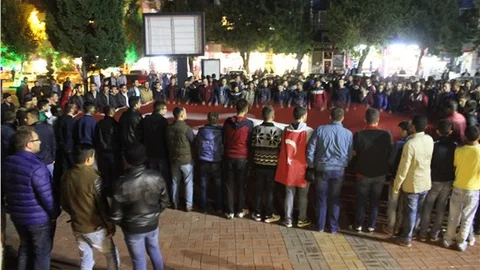 Kütahya'da şehit asker için yürüdüler