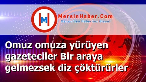 Omuz omuza yürüyen gazeteciler Bir araya gelmezsek diz çöktürürler