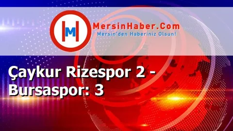 Çaykur Rizespor 2 - Bursaspor: 3