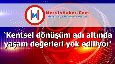 ‘Kentsel dönüşüm adı altında yaşam değerleri yok ediliyor’