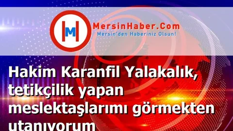 Hakim Karanfil Yalakalık, tetikçilik yapan meslektaşlarımı görmekten utanıyorum