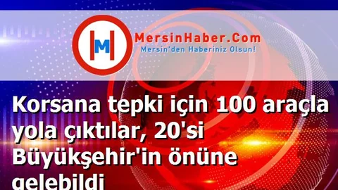 Korsana tepki için 100 araçla yola çıktılar, 20'si Büyükşehir'in önüne gelebildi