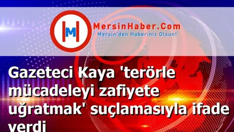 Gazeteci Kaya 'terörle mücadeleyi zafiyete uğratmak' suçlamasıyla ifade verdi