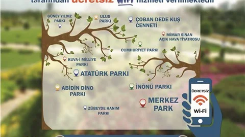 Büyükşehir’den 11 parkta ücretsiz internet