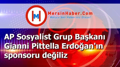 AP Sosyalist Grup Başkanı Gianni Pittella Erdoğan'ın sponsoru değiliz