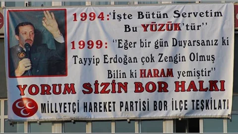 MHP Bor İlçe Teşkilatı'ndan yeni pankart