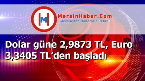Dolar güne 2,9873 TL, Euro 3,3405 TL’den başladı
