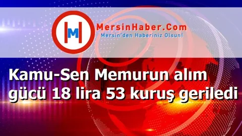 Kamu-Sen Memurun alım gücü 18 lira 53 kuruş geriledi