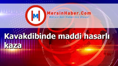 Kavakdibinde maddi hasarlı kaza