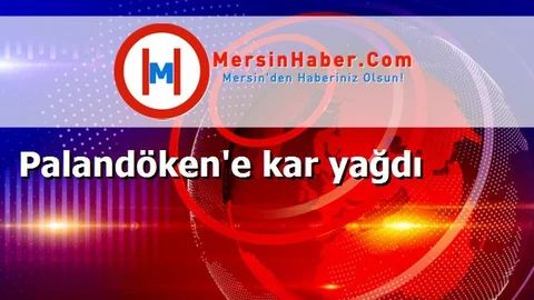Palandöken'e kar yağdı