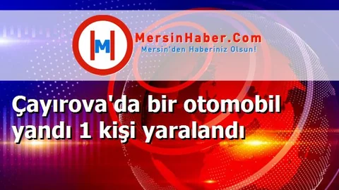 Çayırova'da bir otomobil yandı 1 kişi yaralandı