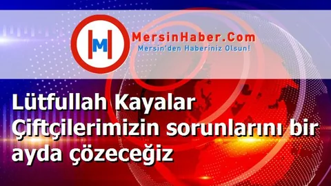Lütfullah Kayalar Çiftçilerimizin sorunlarını bir ayda çözeceğiz