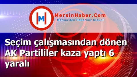Seçim çalışmasından dönen AK Partililer kaza yaptı 6 yaralı