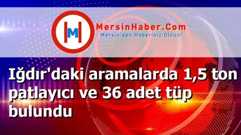 Iğdır'daki aramalarda 1,5 ton patlayıcı ve 36 adet tüp bulundu
