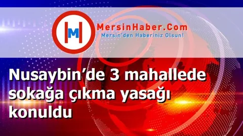 Nusaybin’de 3 mahallede sokağa çıkma yasağı konuldu