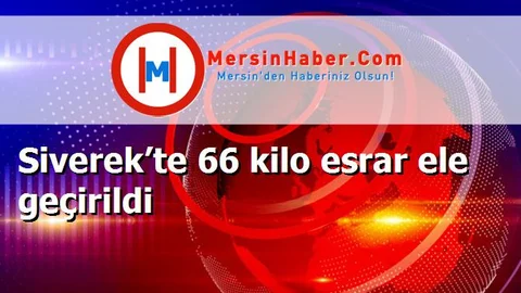 Siverek’te 66 kilo esrar ele geçirildi