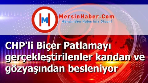 CHP'li Biçer Patlamayı gerçekleştirilenler kandan ve gözyaşından besleniyor