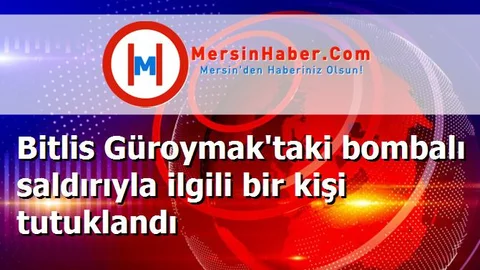 Bitlis Güroymak'taki bombalı saldırıyla ilgili bir kişi tutuklandı