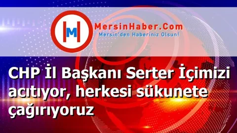 CHP İl Başkanı Serter İçimizi acıtıyor, herkesi sükunete çağırıyoruz