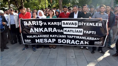Ankara'daki patlama Siverek'te protesto edildi