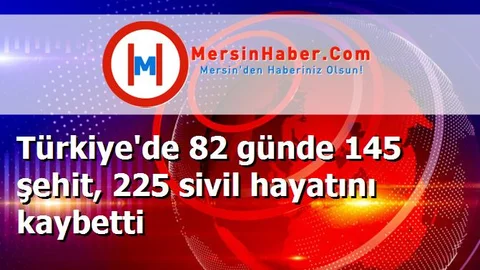 Türkiye'de 82 günde 145 şehit, 225 sivil hayatını kaybetti