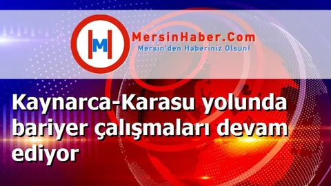 Kaynarca-Karasu yolunda bariyer çalışmaları devam ediyor